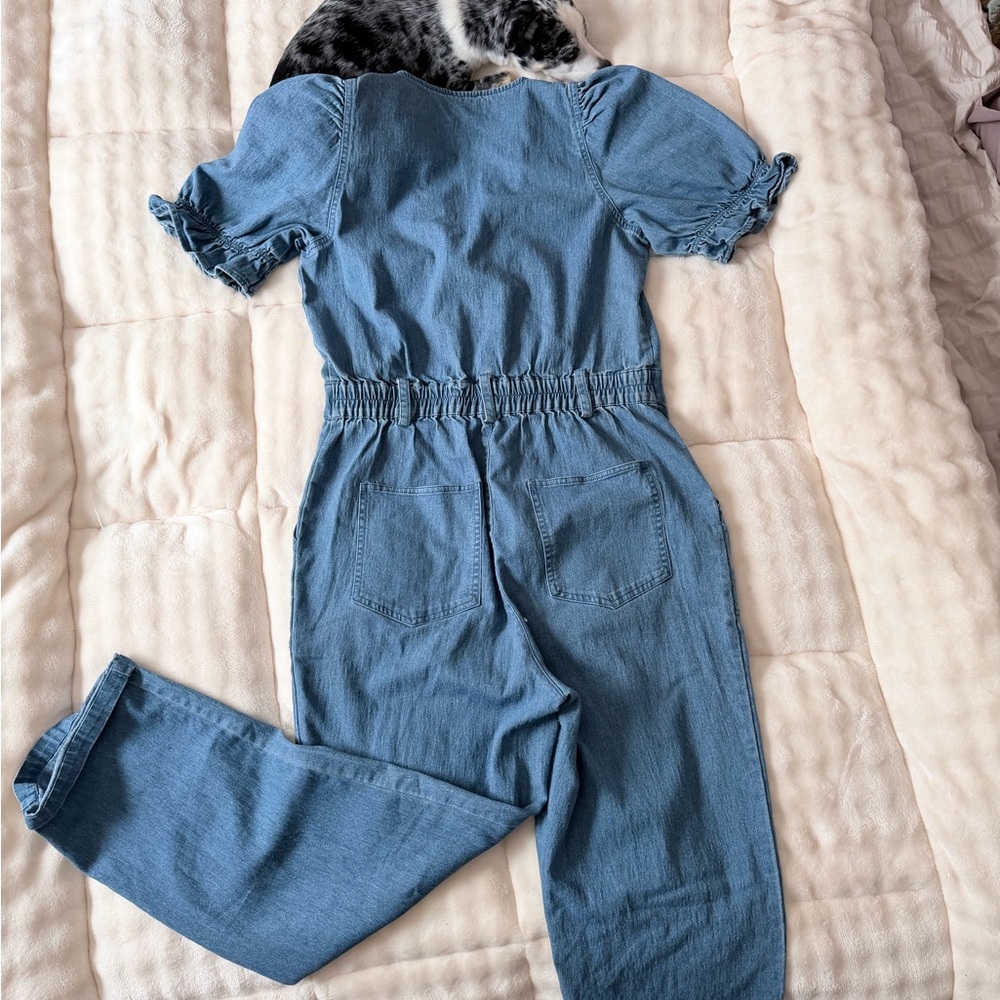 Vintage Blue Denim Jumpsuit Romper